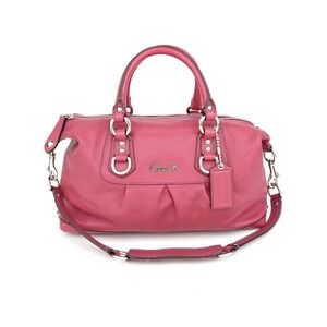 Coach Ashley Pink Leather Satchel Shoulder Bag F15445